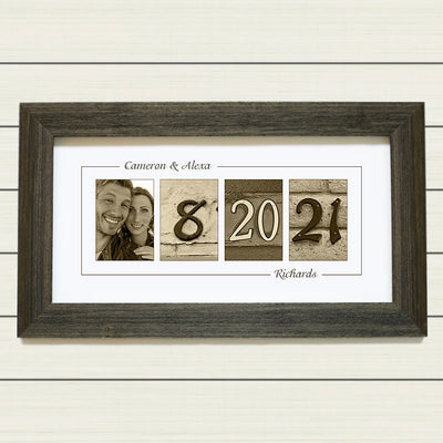 Personalized Wedding Date Gift With Your Photo Added