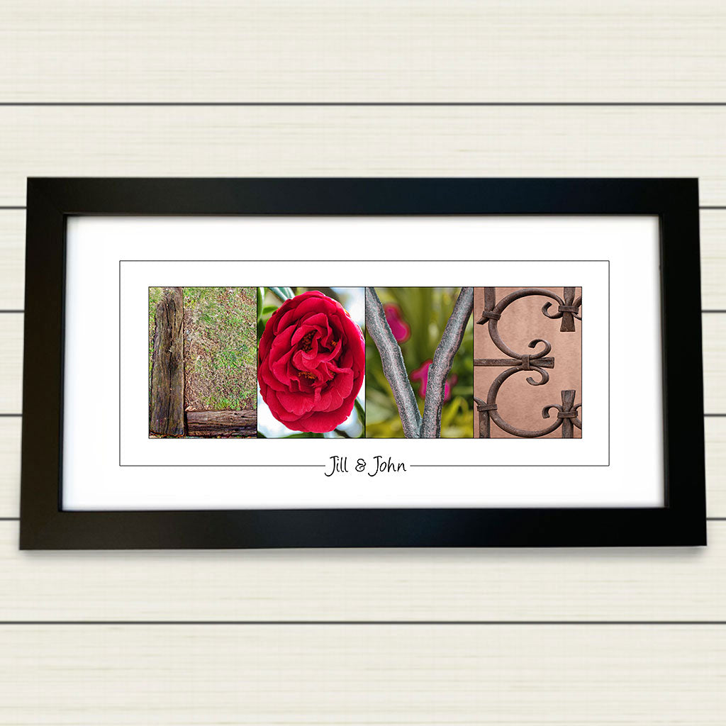 Framed & Personalized LOVE Print