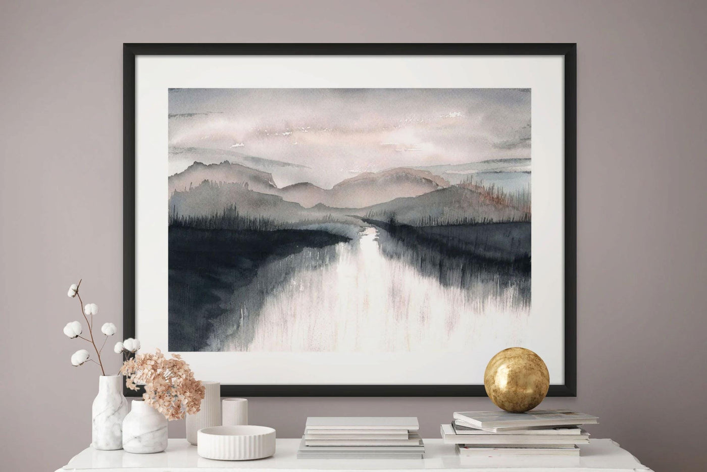 Winter's Silence. Unframed Giclée Art Print of Original Watercolor. Also Offered as a Gallery Wrapped Canvas