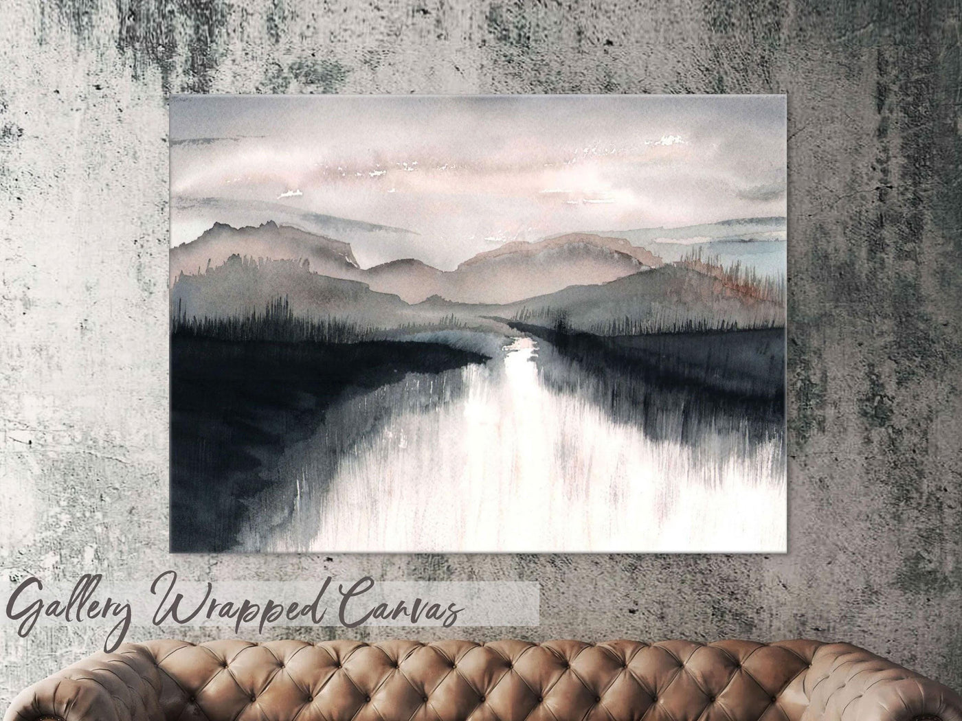 Winter's Silence. Unframed Giclée Art Print of Original Watercolor. Also Offered as a Gallery Wrapped Canvas