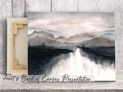 Winter's Silence. Unframed Giclée Art Print of Original Watercolor. Also Offered as a Gallery Wrapped Canvas