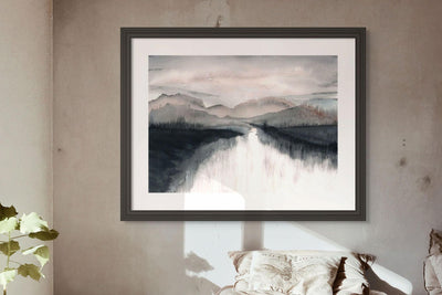 Winter's Silence. Unframed Giclée Art Print of Original Watercolor. Also Offered as a Gallery Wrapped Canvas
