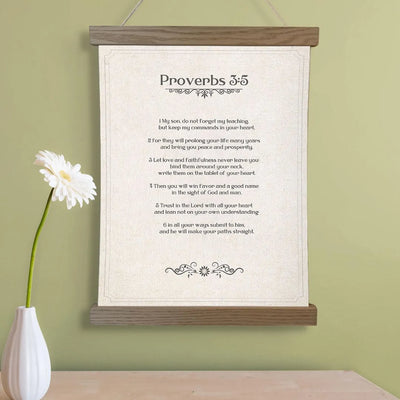 Personalized Bible Verse Sign, Print Any Scripture, Religious Gift, John 3:16, Canvas Wall Hanging, Faith Gift, Gift for Her, Home Decor