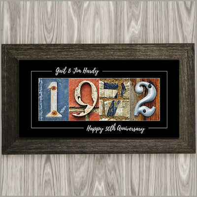 50th Anniversary Gift Personalized