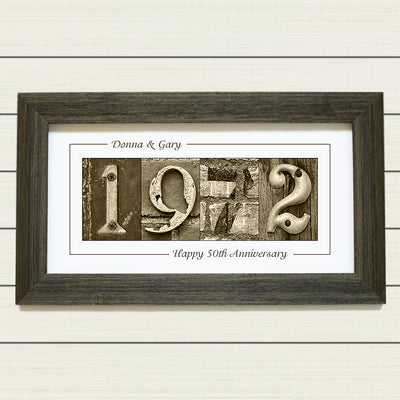 Personalized 50th Anniversary Print