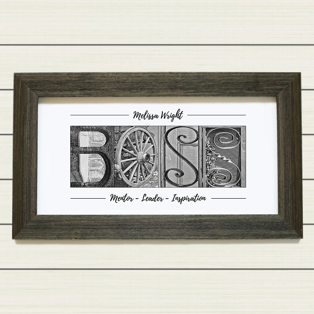 Framed & Personalized Gift for Boss