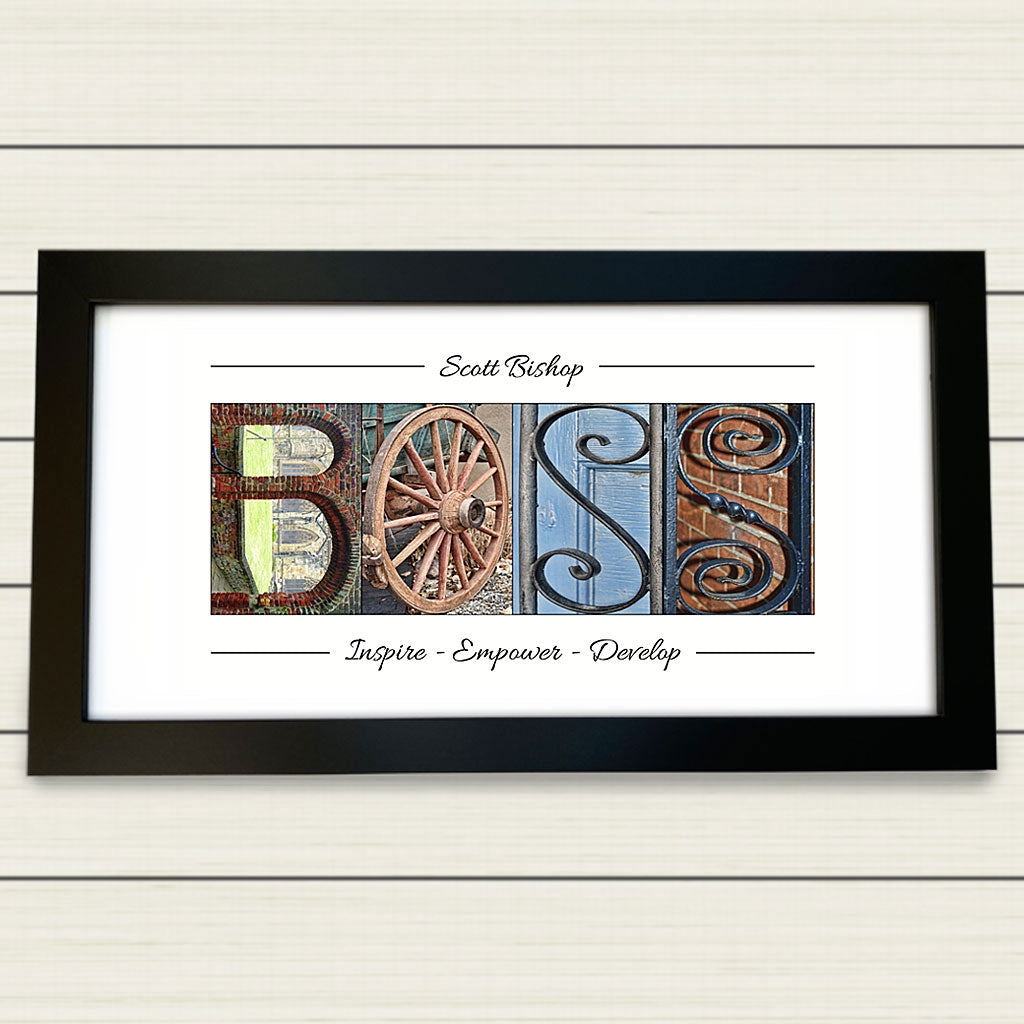 Framed & Personalized Gift for Boss