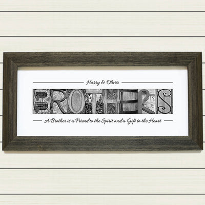 Framed & Personalized Brothers Print