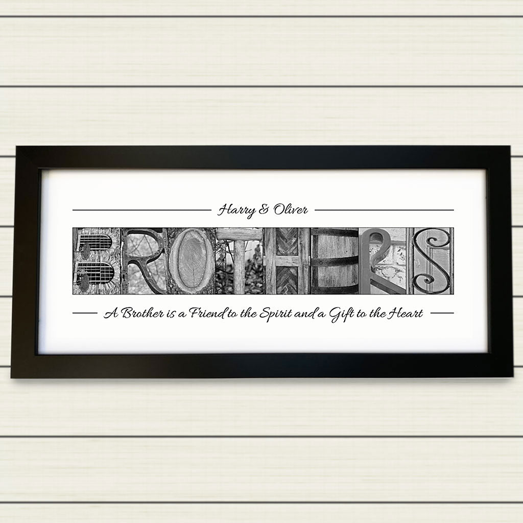 Framed & Personalized Brothers Print