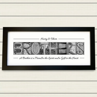 Framed & Personalized Brothers Print