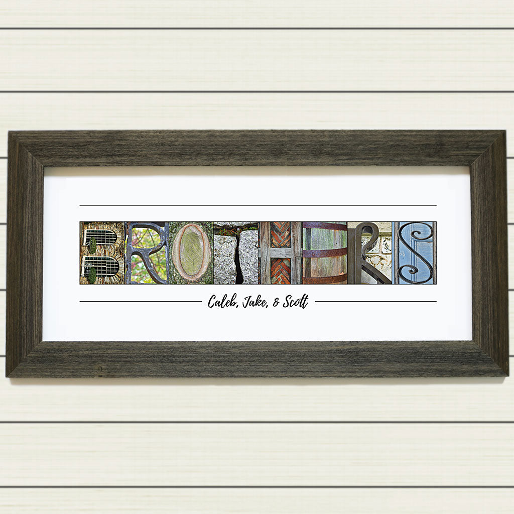 Framed & Personalized Brothers Print