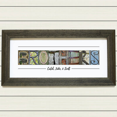 Framed & Personalized Brothers Print