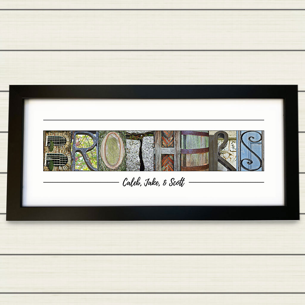 Framed & Personalized Brothers Print