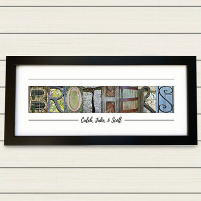 Framed & Personalized Brothers Print