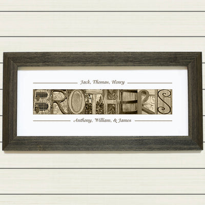 Framed & Personalized Brothers Print