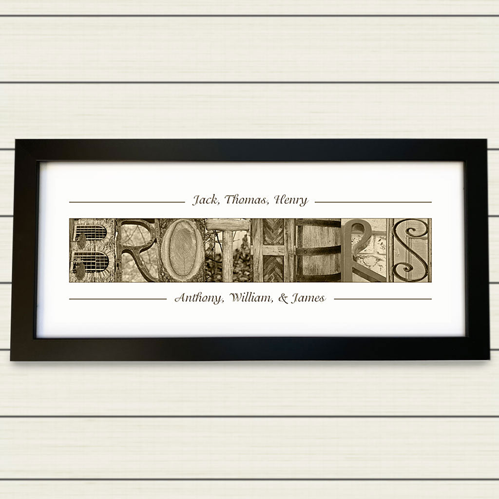 Framed & Personalized Brothers Print