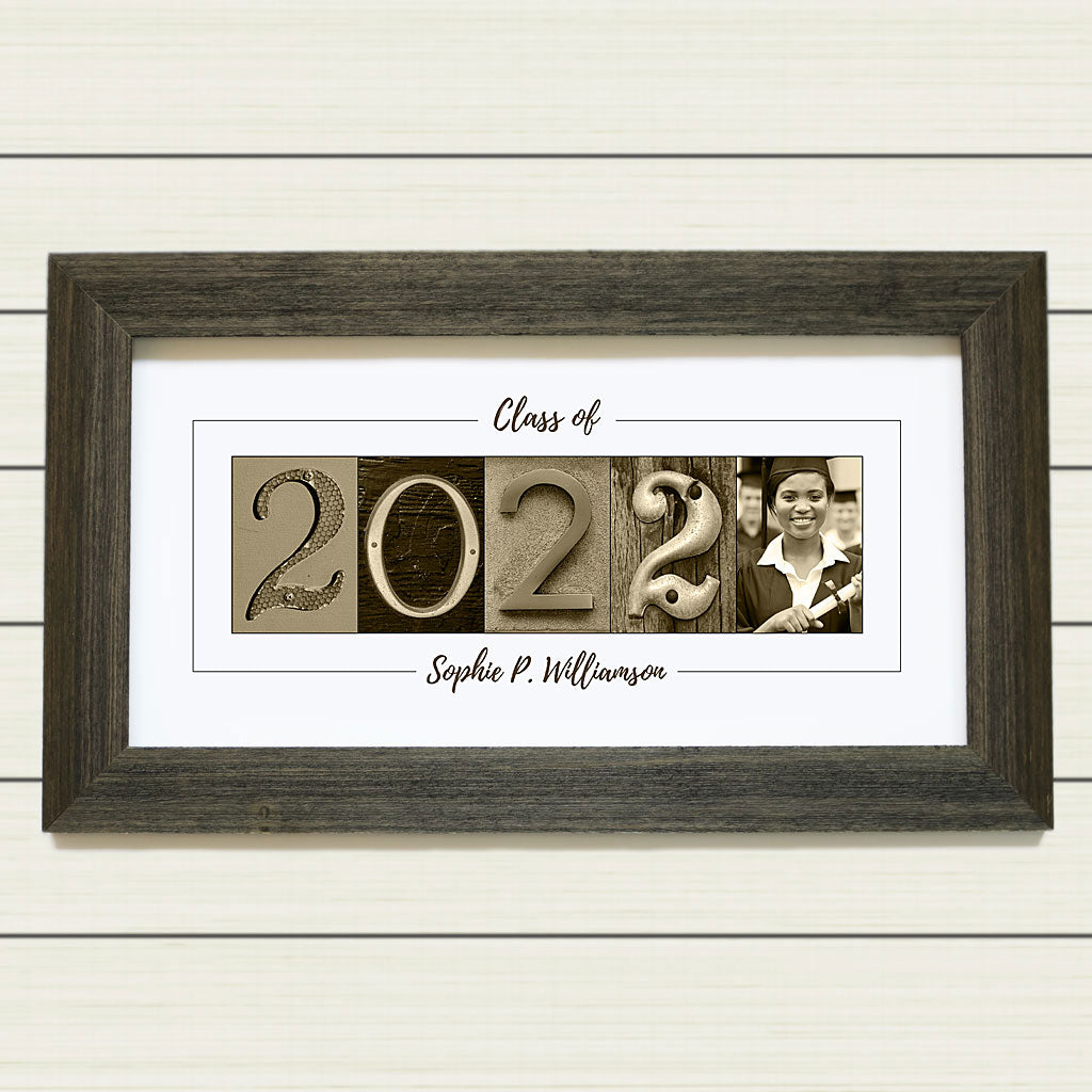 Personalized Graduation Date & Photo Framed Print