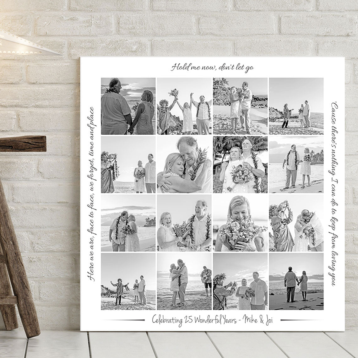 25th Anniversary Photo Collage Canvas