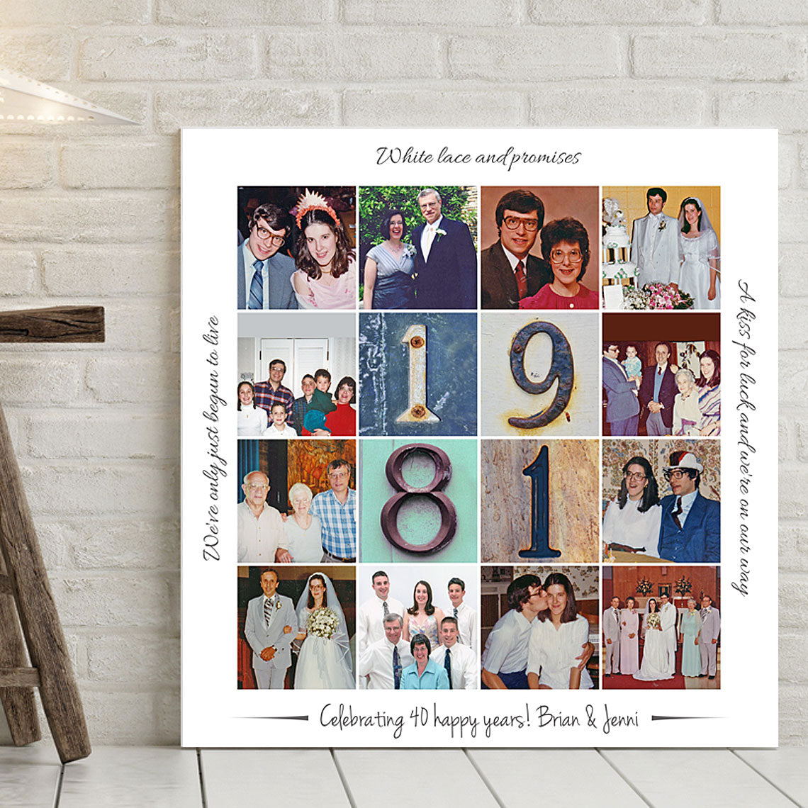 40th Anniversary Photo Collage Canvas