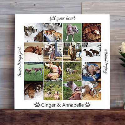 Pet Memorial Photo Collage Canvas