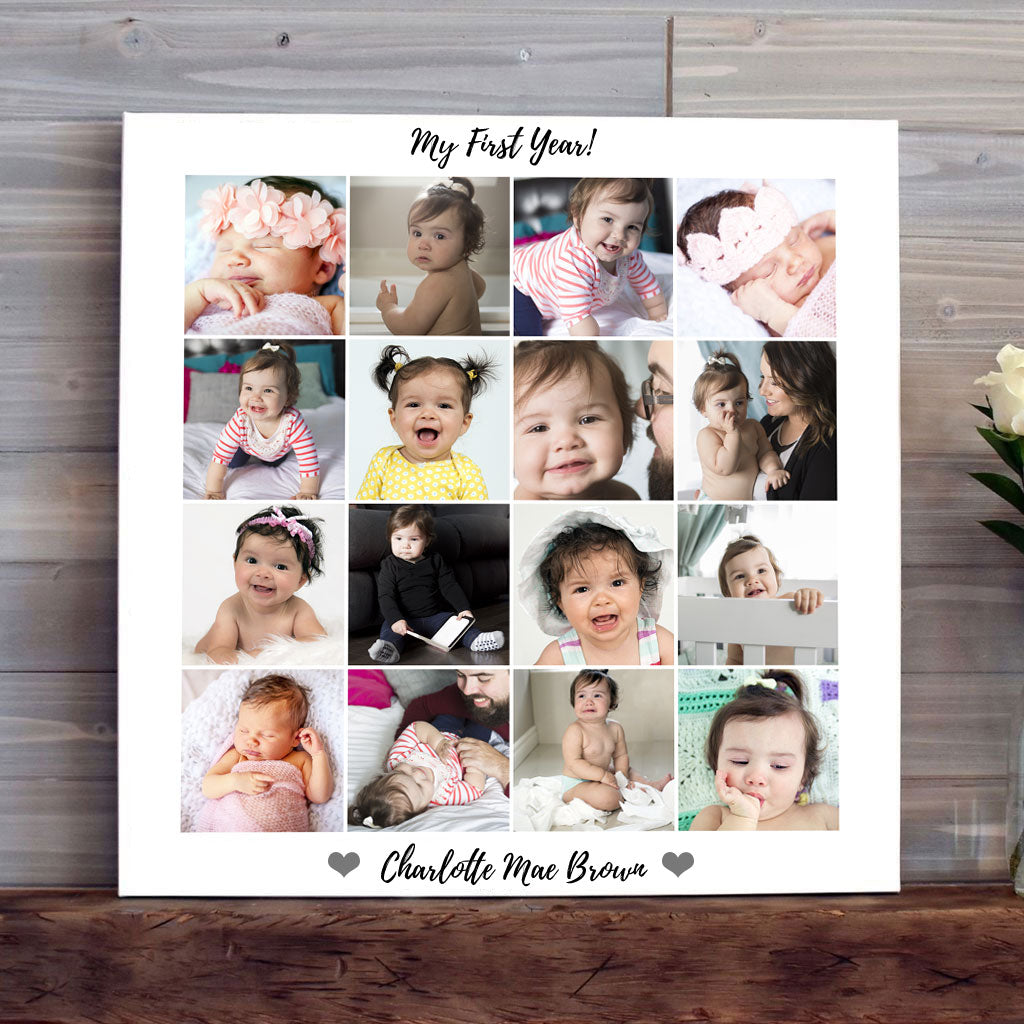Baby Pictures Collage Canvas