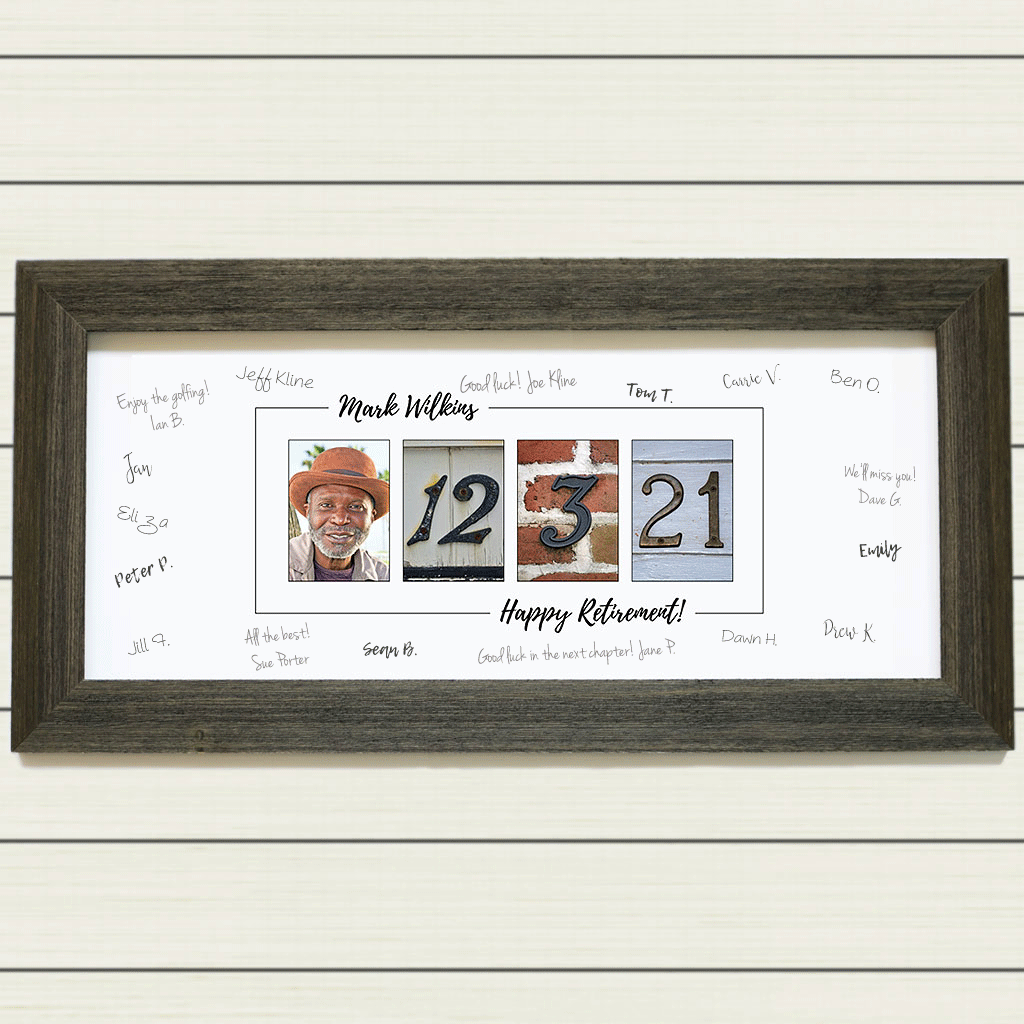Personalized Retirement Guest Book with Own Image Added