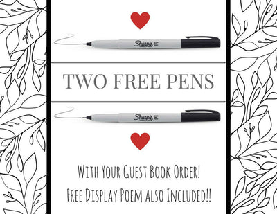 Complimentary Pens for Tree Wedding Guest Book