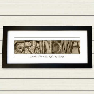 Personalized & Framed Grandma Print