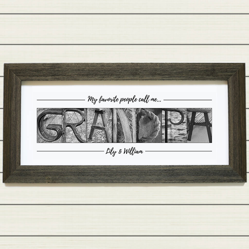 Personalized & Framed Grandpa Print