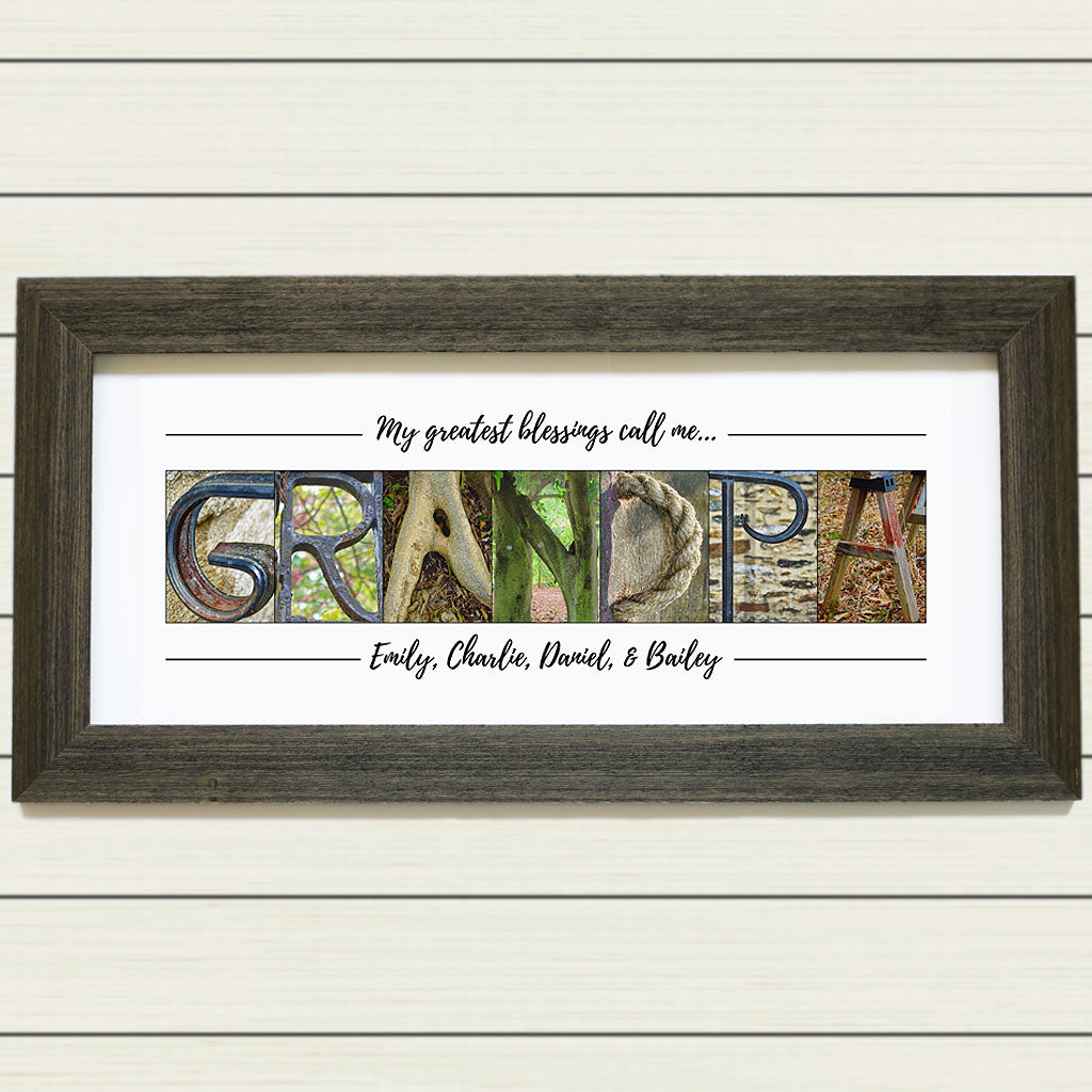 Personalized & Framed Grandpa Print