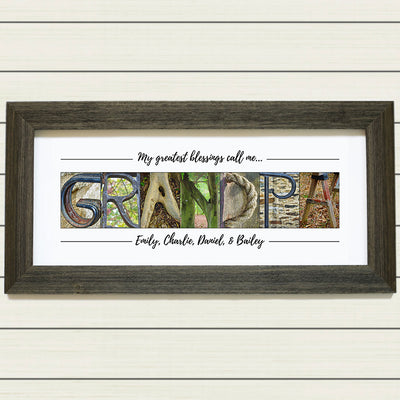 Personalized & Framed Grandpa Print