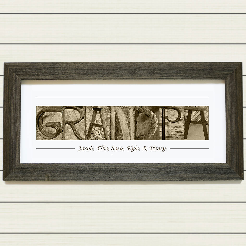 Personalized & Framed Grandpa Print
