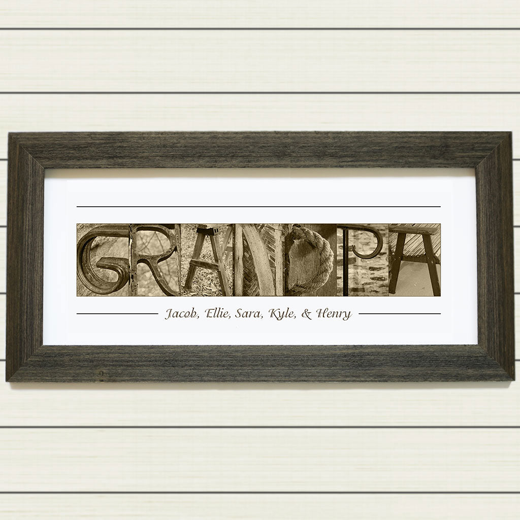 Personalized & Framed Grandpa Print