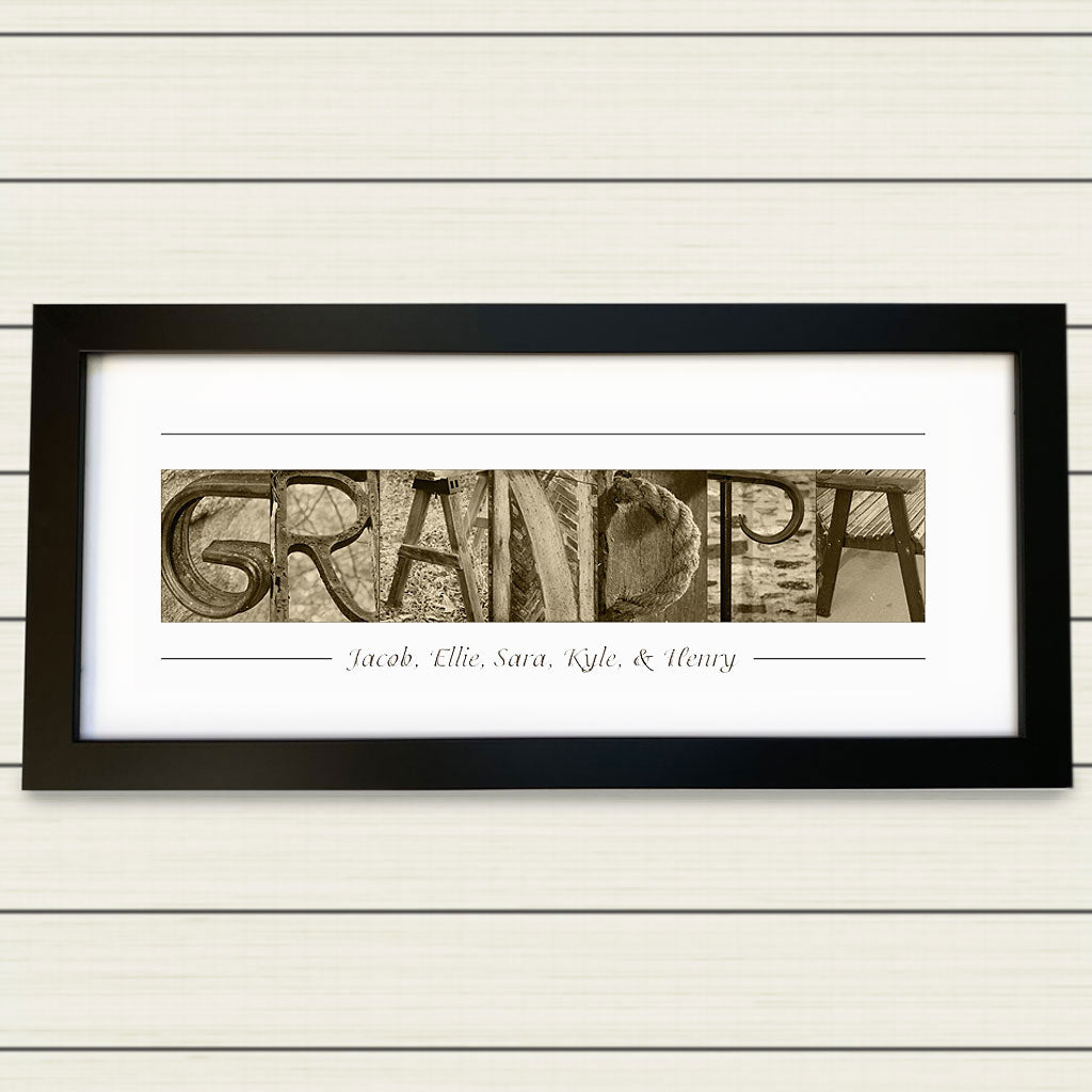 Personalized & Framed Grandpa Print