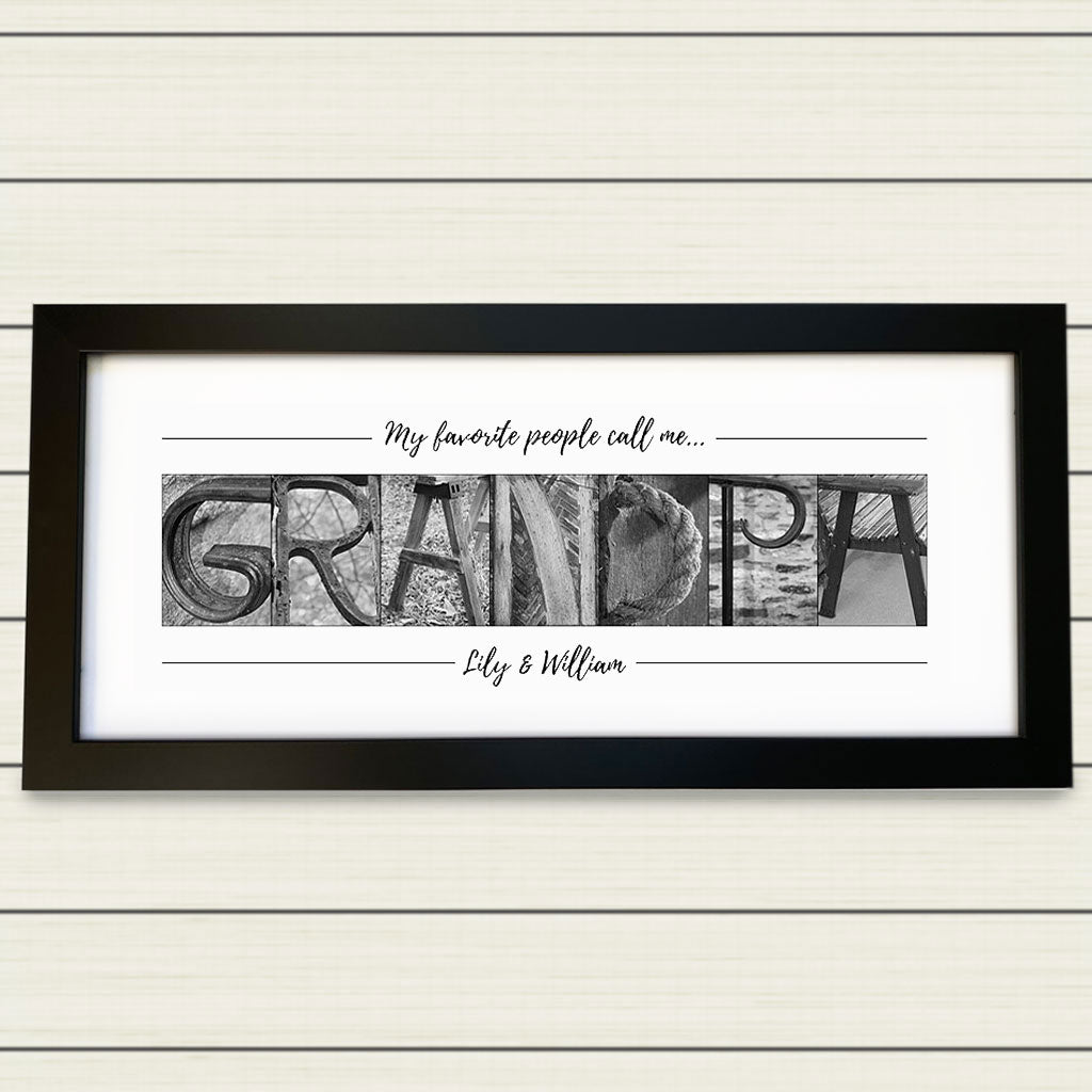 Personalized & Framed Grandpa Print