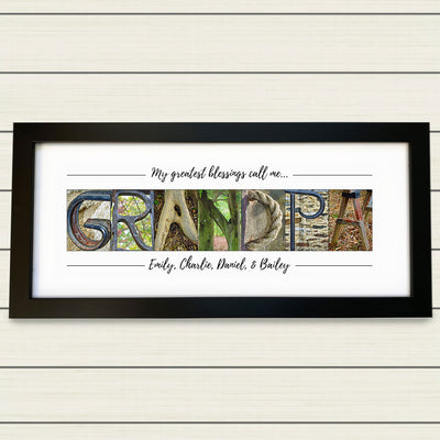 Personalized & Framed Grandpa Print