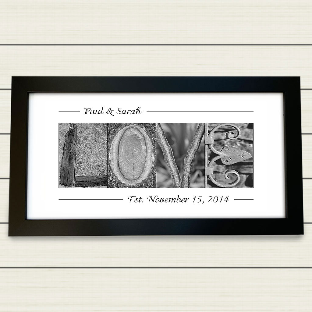 Framed & Personalized LOVE Print