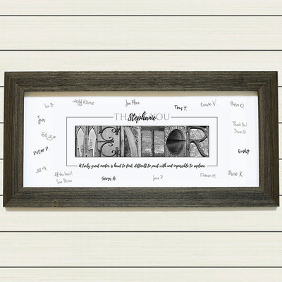 Personalized Mentor Guest Book Alternative