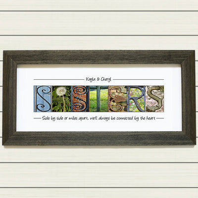 Framed & Personalized Sisters Print