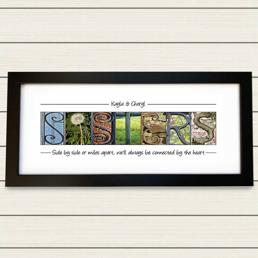 Framed & Personalized Sisters Print