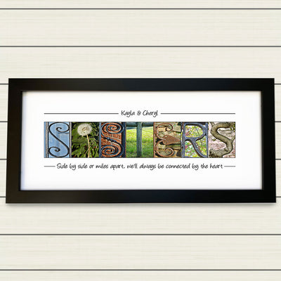 Framed & Personalized Sisters Print