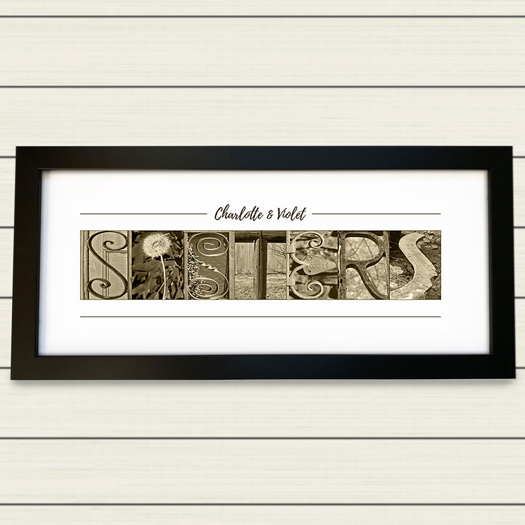 Framed & Personalized Sisters Print