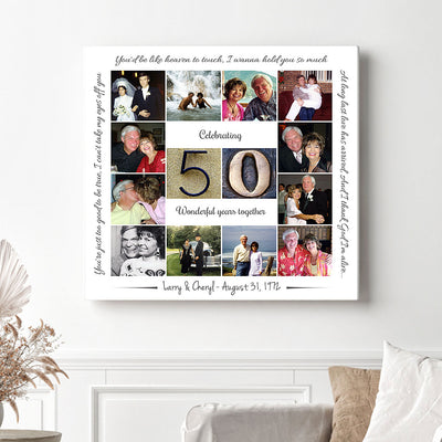 50th Anniversary Photo Collage Canvas