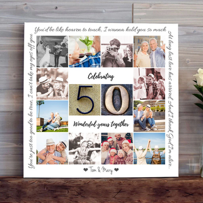 50th Anniversary Photo Collage Canvas