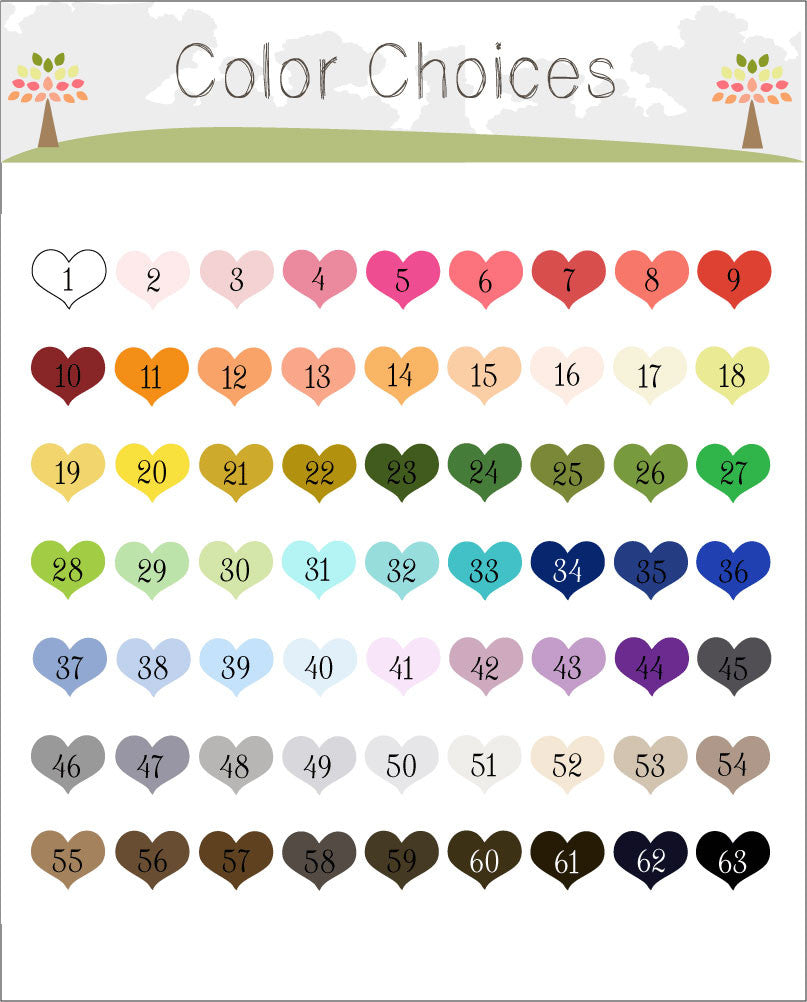 Color Palette for Tree Wedding Guest Book